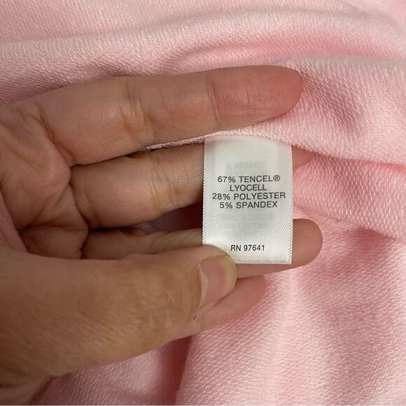 PUREJILL luxe Tencel Powder Pink‎ Longsleeve Round Neck Tunic Top size medium - Picture 10 of 11